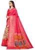 Picture of Printed Daily Wear Silk Blend Saree (Pink)