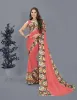 Picture of Geometric Print Bollywood Georgette Saree (Pink)