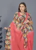 Picture of Geometric Print Bollywood Georgette Saree (Pink)