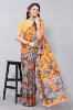 Picture of Floral Print Bollywood Georgette Saree (Orange)