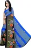 Picture of Printed Daily Wear Georgette Saree (Blue)