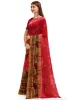 Picture of Printed Daily Wear Georgette Saree (Red)
