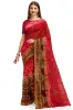 Picture of Printed Daily Wear Georgette Saree (Red)