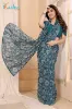 Picture of Printed Daily Wear Georgette Saree (Blue)