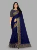 Picture of Embroidered Bollywood Georgette Saree (Blue)