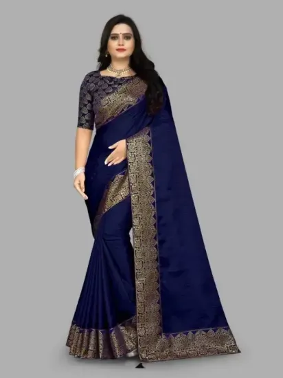Picture of Embroidered Bollywood Georgette Saree (Blue)
