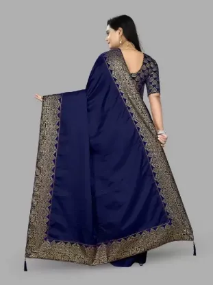 Picture of Embroidered Bollywood Georgette Saree (Blue)
