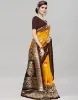 Picture of Printed Banarasi Silk Blend Saree (Mustard, Multicolor)