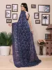 Picture of Printed Daily Wear Georgette Saree (Blue)