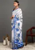 Picture of Polka Print Bollywood Georgette Saree (White)