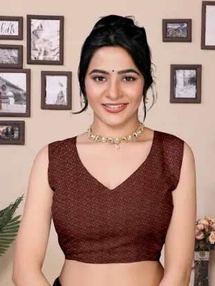 Picture of Printed Daily Wear Georgette Saree (Brown)