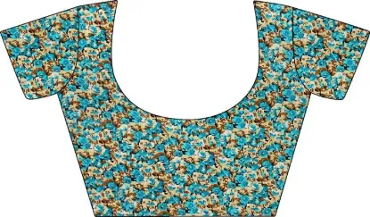 Picture of Printed, Paisley, Ombre, Floral Print Daily Wear Georgette Saree (Light Blue, Cream)