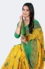 Picture of Solid/Plain Bollywood Georgette Saree (Mustard, Green)