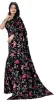 Picture of Floral Print Daily Wear Georgette Saree (Black)