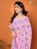 Picture of Paisley, Floral Print Daily Wear Georgette Saree (Pink)