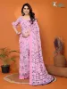 Picture of Paisley, Floral Print Daily Wear Georgette Saree (Pink)