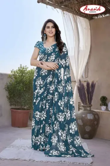 Picture of Floral Print Daily Wear Georgette Saree (Multicolor)