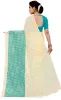 Picture of Checkered Daily Wear Art Silk Saree (Light Blue, Cream)