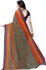 Picture of Paisley, Striped, Floral Print Daily Wear Georgette Saree (Dark Blue)