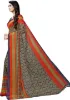 Picture of Paisley, Striped, Floral Print Daily Wear Georgette Saree (Dark Blue)