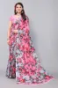 Picture of Floral Print Bollywood Georgette Saree (Pink)