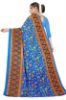 Picture of Printed Daily Wear Georgette Saree (Blue)