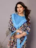 Picture of Printed Daily Wear Georgette Saree (Blue)