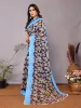 Picture of Printed Daily Wear Georgette Saree (Blue)