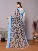 Picture of Printed Daily Wear Georgette Saree (Blue)