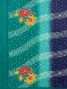 Picture of Floral Print, Printed Daily Wear Georgette Saree (Dark Green)