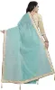 Picture of Checkered Chanderi Cotton Silk Saree (Blue)