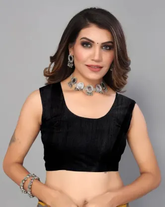 Picture of Striped, Printed Daily Wear Georgette Saree (Orange, Black)