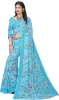 Picture of Floral Print Bollywood Georgette Saree (Light Blue)