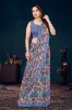 Picture of Printed Daily Wear Georgette Saree (Grey)