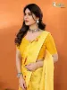 Picture of Floral Print Daily Wear Georgette Saree (Yellow)
