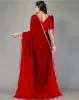Picture of Solid/Plain, Woven, Embellished, Embroidered Daily Wear Lycra Blend Saree (Red)