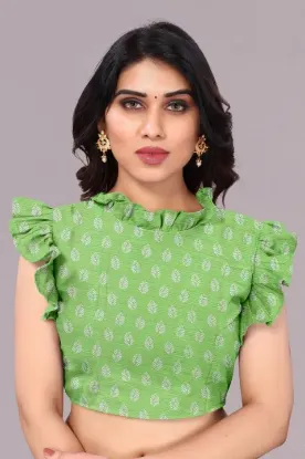 Picture of Printed Daily Wear Georgette Saree (Green)