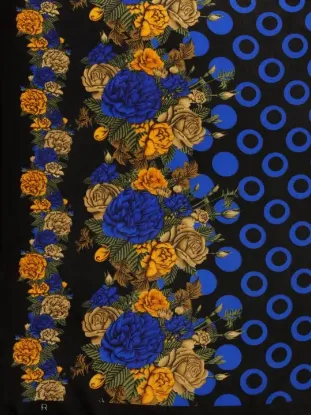 Picture of Floral Print Bollywood Georgette Saree (Blue)