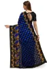 Picture of Floral Print Bollywood Georgette Saree (Blue)