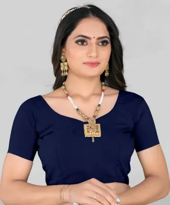 Picture of Polka Print Bollywood Georgette Saree (Light Blue)