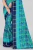 Picture of Polka Print Bollywood Georgette Saree (Light Blue)