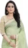 Picture of Checkered Chanderi Cotton Silk Saree (Light Green)