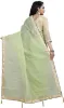 Picture of Checkered Chanderi Cotton Silk Saree (Light Green)