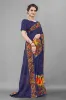 Picture of Geometric Print, Floral Print Bollywood Georgette Saree (Blue)