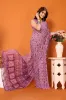 Picture of Dyed Daily Wear Georgette Saree (Purple)