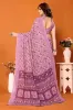 Picture of Dyed Daily Wear Georgette Saree (Purple)