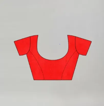 Picture of Printed, Geometric Print, Floral Print Mysore Cotton Silk, Silk Blend Saree (Red, White)