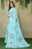 Picture of Printed, Digital Print Daily Wear Georgette Saree (Light Blue)