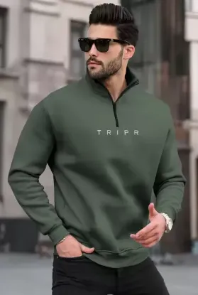Picture of Men Full Sleeve Solid Sweatshirt