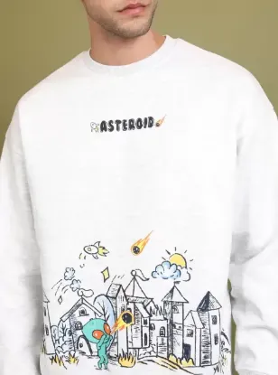 Picture of Men Full Sleeve Solid Sweatshirt